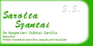 sarolta szantai business card