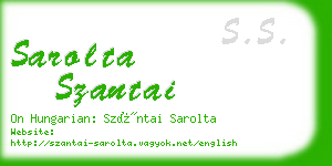 sarolta szantai business card